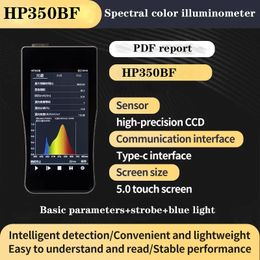 Testeur de Scintillation spectrale HP350BF, compteur d'éclairage de température de couleur, compteur d'irradiation de lumière bleue, lampe Stroboscope