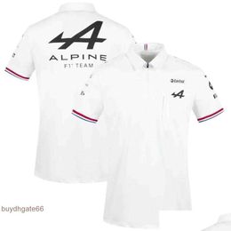 Hp67 Hommes et Femmes Nouveaux T-shirts Formule 1 F1 Polo Vêtements Top Vêtements de moto Sport automobile Alpine Team Arracing Blanc Noir Respirant Teamline Voiture à manches courtes