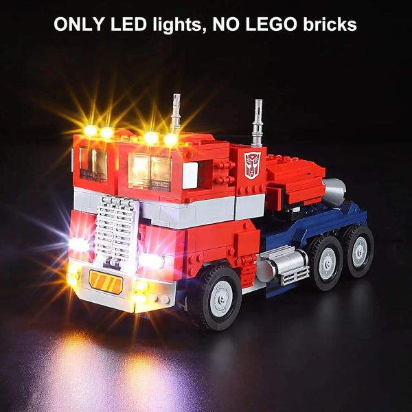 Lumière LED HProsper 5V pour 10302 Optimus Prime Autobot Lampe décorative avec boîte de batterie (n'incluez pas les blocs de construction LEGO)