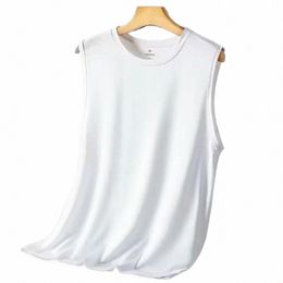 Hpt Heren O-hals Ademend Sleevel T-shirts Jongens Comfortabele Rekbare Hemdjes Ijs Zijde Sport Vest Tank Tops Beachwear t4E2 #