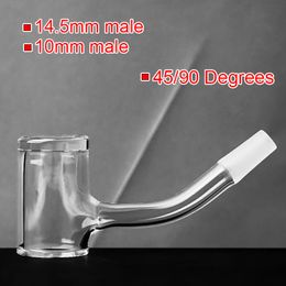 HQ Entièrement Soudé Quartz Banger Sans Soudure Bord Biseauté Bangers Accessoires Pour Fumer Ongles Capiteux 25mm 2.5mm D'épaisseur Verre Transparent Lisse Pour Bong En Verre En Gros En Stock