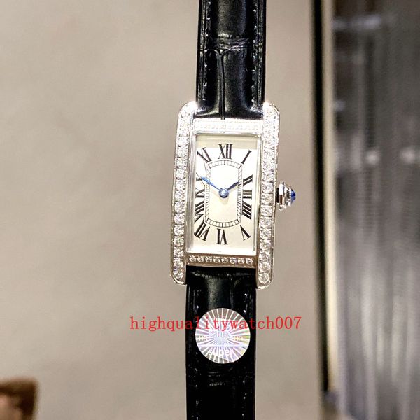 HR Factory New Version Ladies Watch VK Quartz Chronograph Working 35.8 mm White Diamond Diamond 18K Rose Gold Leather Bands Fashion Women's Woches