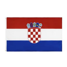 HR HRV Hrvatska Croatie drapeau entier de haute qualité 90x150cm 3x5 pieds prêt à expédier Stock 100% Polyester285u