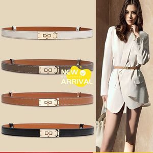 Hremms High End Designer Beltes pour femmes boucle boucle d'empilement ajusté à ceinture fine costume décoratif avec jupe en cuir petite ceinture originale 1: 1 avec logo et boîte réels