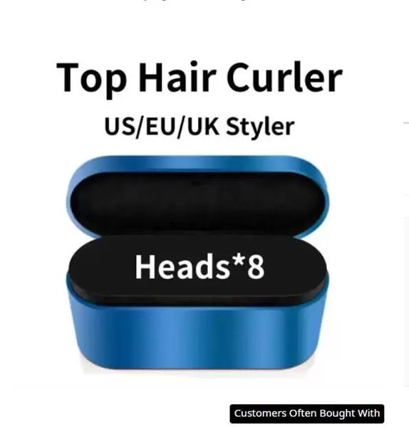 HS01 Hair 8 Heads 8 In1 Kit Electric Blow Air Styler Peine Curling Wand Brush Iron Hair Curler Straightener fSupersonic