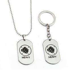HSIC Game Jewelry Team Fortress 2 Keychain Heavy Dog Pendant Metal Alloy Keyring Holder pour les fans Porte Clef HC129047558760