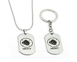 HSIC Game Jewelry Team Fortress 2 Keychain Heavy Dog Pendant Metal Alloy Keyring Holder pour les fans Porte Clef HC129044773642