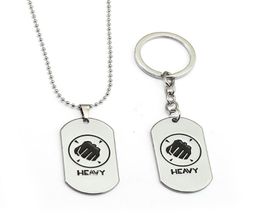 HSIC jeu bijoux Team Fortress 2 porte-clés lourd chien pendentif en alliage de métal porte-clés pour les Fans porte clef HC129047657152