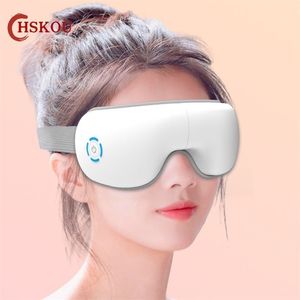 HSKOU Masseur oculaire 4D Smart Airbag Vibration Appareil de soins de santé oculaire Chauffage Bluetooth Musique Soulager la fatigue et les cernes 220514