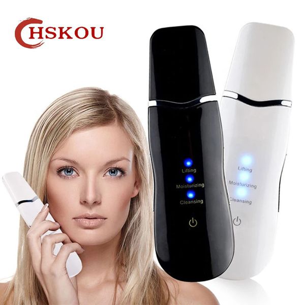 HSKOU-depurador ultrasónico de piel, máquina limpiadora de rostro profundo, pala peladora, limpiador de poros, máquina de elevación de depurador de piel facial 240111