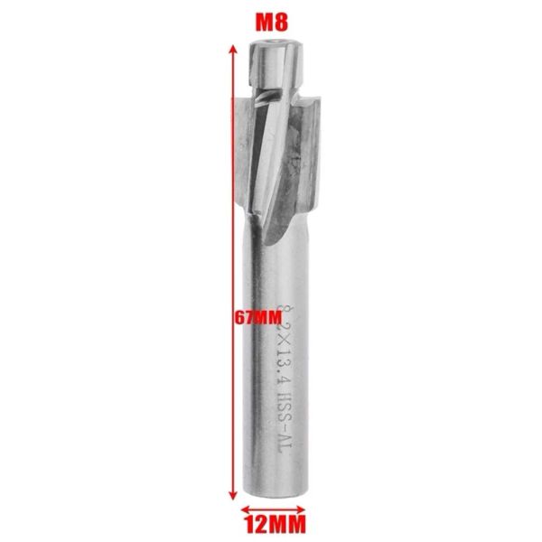 HSS Counterbore Milling Cutter Plat Boulon Bouet Capuchage Vis contre-pilote Pilote Fin de création d'emplacement M3-M8 Router Spot Router à fente