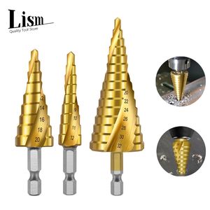 HSS Titanium Step Drill Bit 4-12 / 20 4-32 Spiral Groe-Boot Forling Power Tools