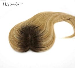 Hstonir Zijden Top Europese Remy Clip Topper Hu Peruk Pinzas Pelo Postiche Cheveux Naturel Haar Piec Toupet TP262628653