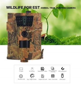 HT-001b TRAIL CAMERA 12MP 1080P 30PCS Infrarood LED's 850 Nm jachtcamera IP65 Waterdichte 120 graden hoek Wild