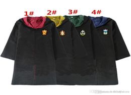 ht Robe Cloak Cape Cosplay Disfraz Niños Adultos Unisex Gryffindor uniforme escolar ropa Slytherin Hufflepuff Ravenclaw 4 colores6218837