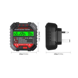 HT106 HT107 Socket Tester Pro Voltage Test Socket Detector UK EU -plug Ground Zero Line Plug Polarity Fase Controle