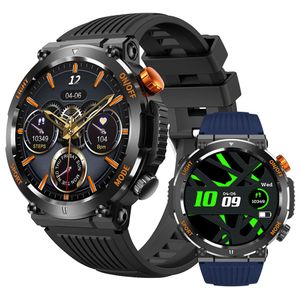 HT17 Smart Horloge Mannen Kompas LED Verlichting Outdoor Sport Bluetooth Oproep 1.46 inch 450 mah Grote Batterij Tracker Gezondheid Smartwatch