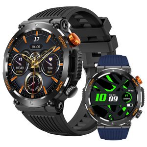 HT17 Montre Intelligente Hommes Boussole LED Éclairage Sport En Plein Air Bluetooth Appel 1,46 pouce 450mah Grande Batterie Tracker Santé Smartwatch