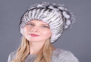 HT3268 Hoge kwaliteit Real Bur Hat Dikke Warm Winterhoeden voor vrouwen Beanie Hat Ladies Fur Ski Earlap Cap Skullies Beanies8328144