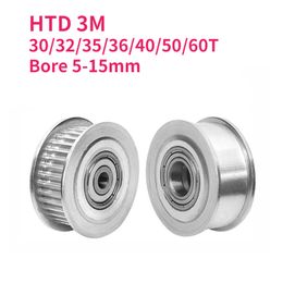 Htd 3m Idler Timing Poulle 30/32/35/36/40/50/60teeth alésage 5-15 mm Largeur de la courroie 10/15 mm Tension des roues roulements de tension Roues synchrones