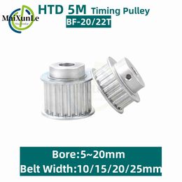 Htd 5m Timing Poulley BF Type 20/22 dents alésage de 5 mm-20 mm pour la courroie de largeur 10/15 / 20/25 mm utilisée dans la poulie linéaire 5gt
