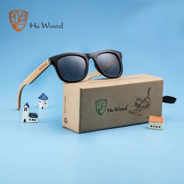Hu Wood Kids Zonnebril houten Sunglas voor meisjes jongens brillen brillen UV400 lens zonnebriltinten kinderen gr1001 240417