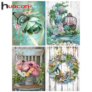 Huacan Full Square / Round Painting Flower 5D DIY Diamond Embroidery Art Kits Decoraties Home