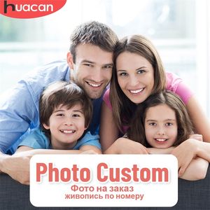 HUACAN pintura al óleo Po personalidad personalizada DIY pintura dibujo lienzo cuadros por números figura retrato decoración del hogar regalo 220623