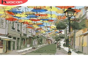 Huacan Painting by Number Street dessin sur toile.