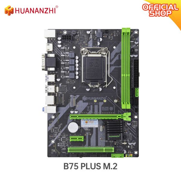 HUANANZHI B75 PLUS M.2 LGA 1155 compatible con procesador Intel i3/i5/i7 y RAM de escritorio DDR3 16G con HDMI VGA USB2.0 USB3.0 M.2 NVME