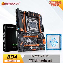 Huananzhi BD4 LGA 2011-3 Moederbord met Intel Xeon E5 2696 V3 Ondersteuning DDR4 RECC/Non Memory Combo Kit Set NVME NGFF SATA USB