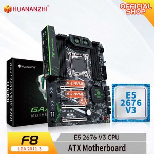 Huananzhi F8 LGA 2011-3 carte mère avec Intel Xeon E5 2676 V3 Support DDR4 Recc non ECC Memory Combo Kit Set NVME