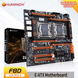 Huananzhi F8D LGA 2011-3 Moederbord Intel Dual CPU Support LGA 2011-3 E5 V3 V4 DDR4 RECC 256GB M.2 NVME NGFF USB E-ATX