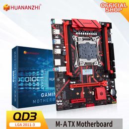 Huananzhi QD3 LGA 2011-3 Moederbord Intel Xeon E5 2696 2678 2676 2673 2666 V3 DDR3 RECC Nonecc Memory NVME USB3.0 SATA