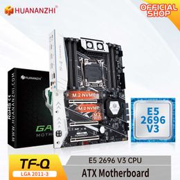 Huananzhi TF Q LGA 2011-3 Moederbord Intel met Xeon E5 2696 V3 Ondersteuning DDR3 DDR4 RecC Memory Combo Kit Set NVME SATA USB