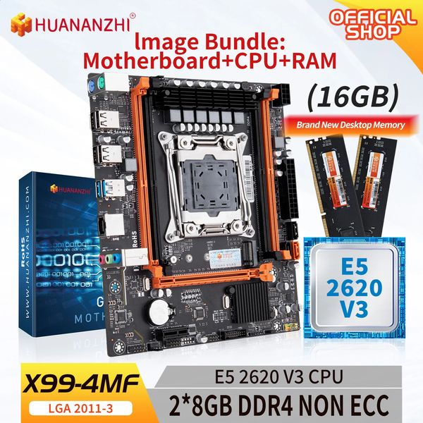 HUANANZHI X99 4MF LGA 2011-3 XEON X99 carte mère avec Intel E5 2620 v3 avec 2*8G DDR4 NON-ECC kit combo de mémoire M.2 NVME 240307