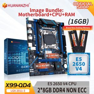 Placa base HUANANZHI X99 QD4 LGA 2011-3 XEON X99 con Intel E5 2650 V4 con 2*8G DDR4 conjunto combinado de memoria NON-ECC 240307