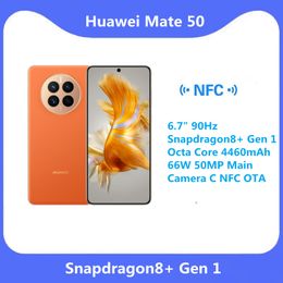 huawei mate 50 smartphone 6.7 90hz snapdragon8 gen 1 octa core 4460mah 66w 50mp cámara principal c nfc ota