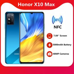 huawei originele honor x10 max 5g smartphone 7.09 inch rgbw scherm 5000mah batterij nfc 6gb 8gb ram 128gb rom main 48mp 22.5w super charger
