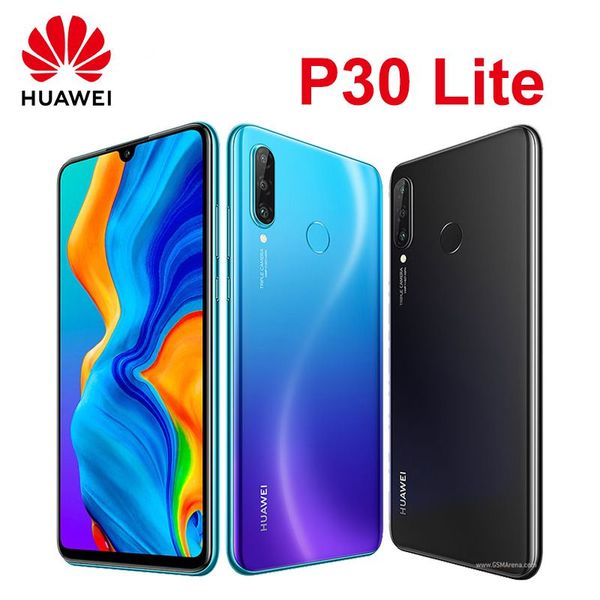 Huawei p30 lite teléfono inteligente android 6.15 pulgadas 128GB ROM 48MP + 32MP cámara google play store desbloqueado teléfonos móviles originales celula