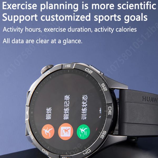 Huawei Watch GT4 Smart Watch Blood Oxygen Monitor Smartwatch Appel téléphonique cardiaque GPS GPS Tracker pour les hommes