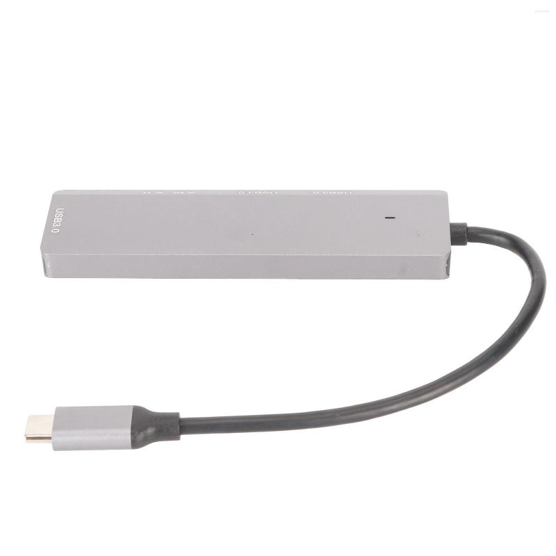 Hub 5Gbps transmissionshastighetsplugg och spela 3 USB3.0 Port Storage Memory Card Reader Portable Type C för bärbar dator