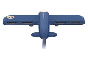 Hub Airplane Type Expander 1 met 4 20 USB Splitter voor telefoons iPad U Disk Mouse Keyboard USB -ventilator ETC3631154
