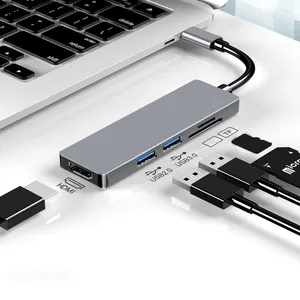 Hub HD Interface multimédia USB 3.0 2.0 ports tf sd carte lecteur exposant multiport séparateur pour ordinateur portable PC