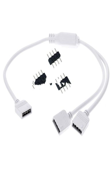 Conector de tira HUB RGB, Cable de extensión dividido Led blanco y negro, 30cm, 1 RGB hembra de 4 pines a 1, 2, 3, 4 y 5 puerto hembra 5092323