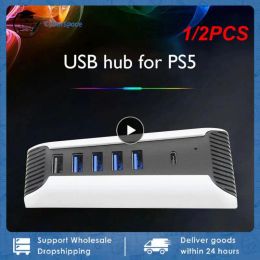 Hubs 1/2pcs Puertos múltiples USB Hub admite múltiples dispositivos para PS5 1 a 5 USB3.0 Importador de importación de expansor divisor digital Digital