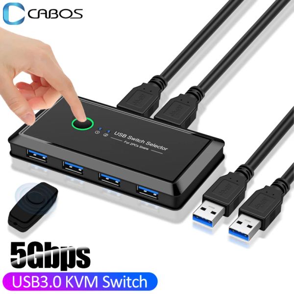 Hubs 2 Entrées 4 Sorties Adaptateur de commutateur USB 3,0 kVm commutateur de partage USB pour PC HUB CONTRUCTION IMPRIMANCE DE MONDE PCE