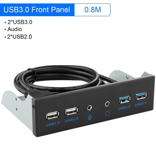 Hubs 3.0 Adaptateur de connecteur de hub de panneau avant super rapide 2 ports USB et 2.0 1 port de sortie audio HDUSB