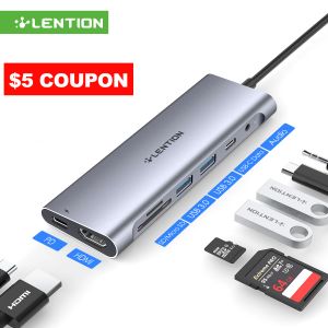 Hubs 4K HDMI Long Cable Docking Station USB C Hub Typec USB 3.0Card Reader Laadadapter Book Pro Air Laptop Splitter