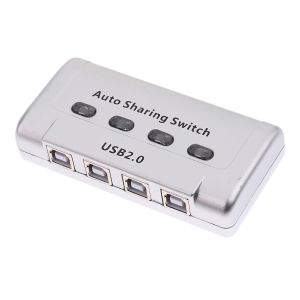 Hubs 4ports USB 2.0 Switch de partage de partage automatique Sélecteur Hub Sélecteur pour le scanner d'imprimante USB 2.0 Auto Partage Auto